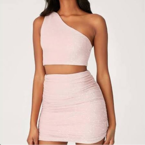 Lori one shoulder shimmer crop Meshki - Picture 3 of 3